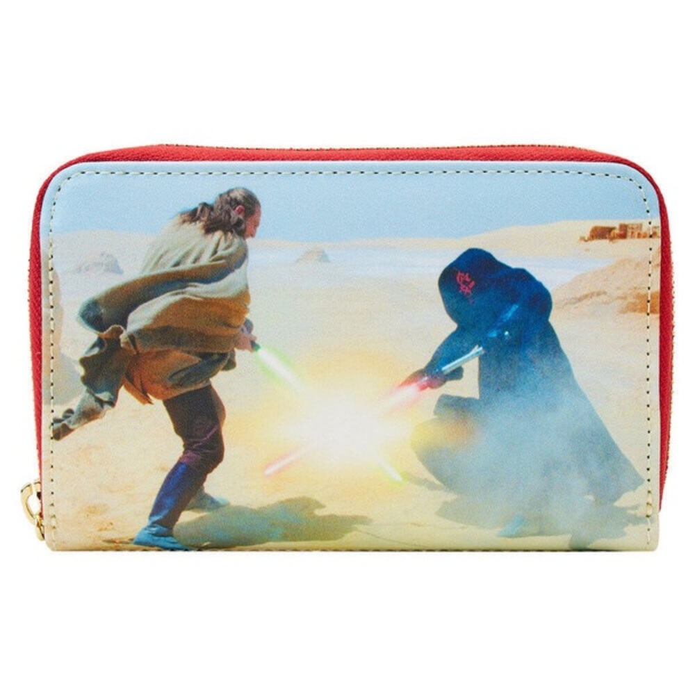 Loungefly Disney Star Wars Scenes Series Phantom Menace Zip Around Wallet